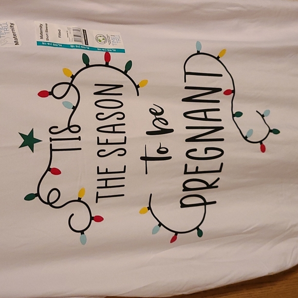 NWT M (8-10) Time & Tru Maternity SS Tee - Picture 2 of 11